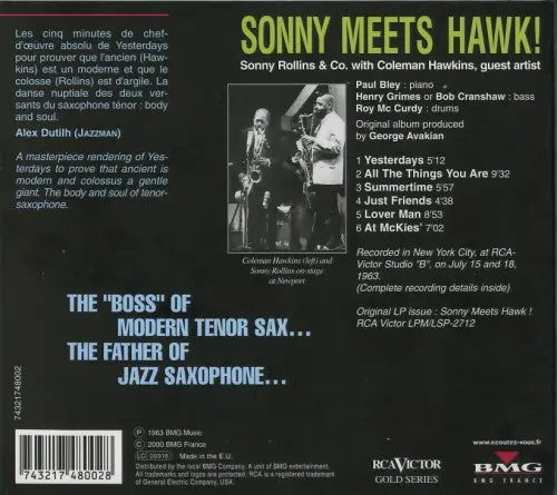 Sonny Rollins And Coleman Hawkins : Sonny Meets Hawk! (CD, Album, RE, RM, Dig)
