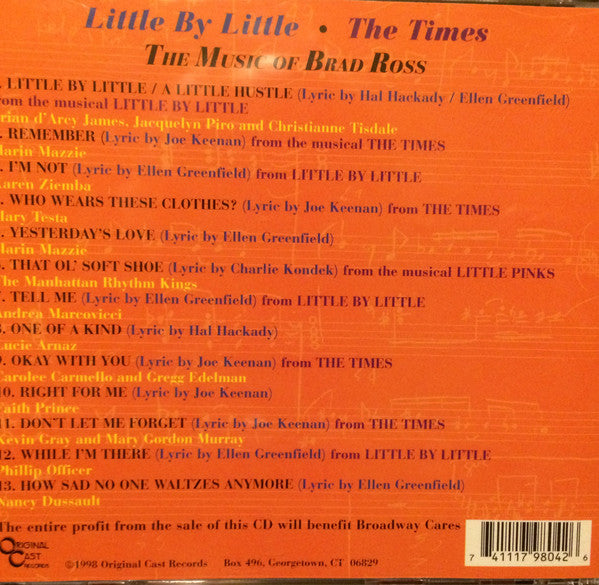 Brad Ross (2) : Little By Little • The Times (The Music Of Brad Ross) (CD, Album)