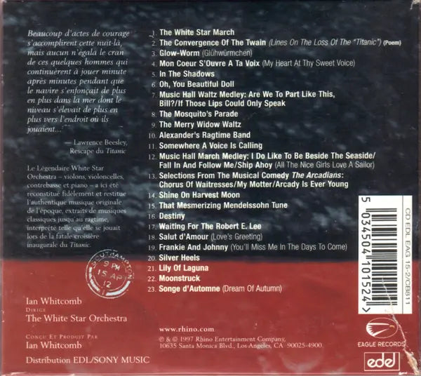 The White Star Orchestra : Titanic: La Musique Qui Se Jouait Lors Du Voyage Fatal (CD, Album, Dig)