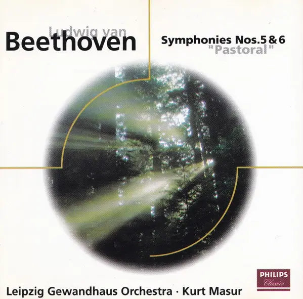 Ludwig van Beethoven : Gewandhausorchester Leipzig, Kurt Masur : Symphonies Nos. 5 & 6 "Pastoral" (CD, Comp, RE, AMS)