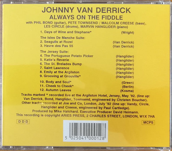 Johnny Van Derrick : Always On The Fiddle (CD, Album)
