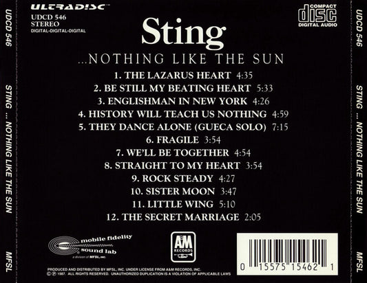 Sting : ...Nothing Like The Sun (CD, Album, RE, RM, 24k)