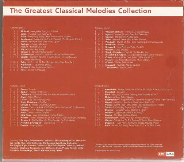 Various : HMV - The Greatest Classical Melodies Collection (4xCD, Comp)