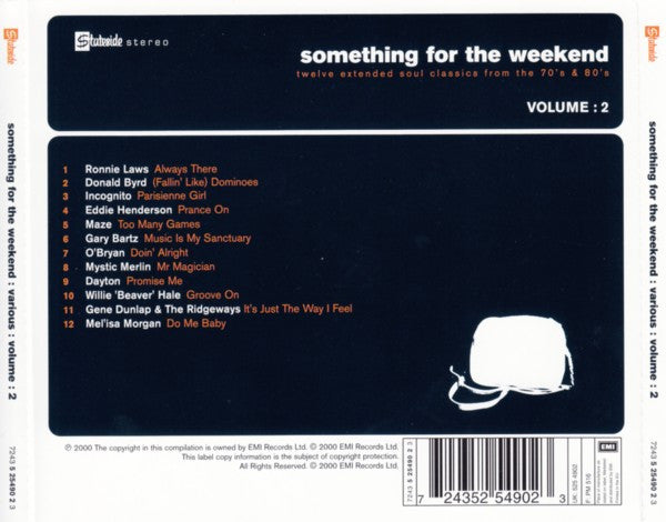 Various : Something For The Weekend Volume 2 (Twelve Extended Soul Classics From The 70's & 80's) (CD, Comp)