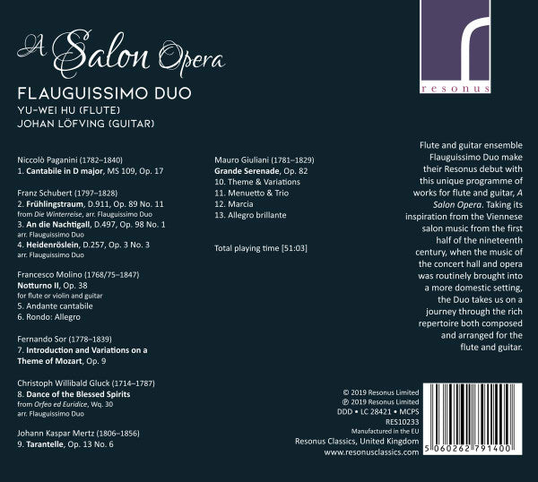 Flauguissimo Duo : A Salon Opera (CD, Album)