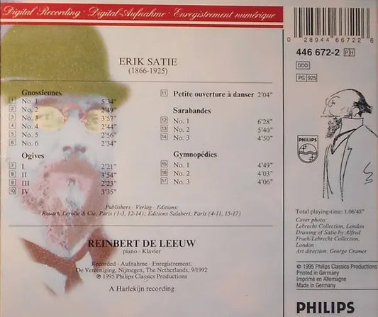Erik Satie - Reinbert de Leeuw : Gnossiennes - Gymnopédies (CD, RE)