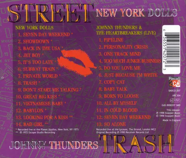 Johnny Thunders / New York Dolls : Street Trash (2xCD, Comp)