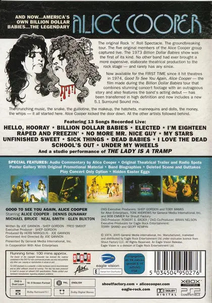 Alice Cooper : Good To See You Again, Alice Cooper (DVD-V, RE, PAL)