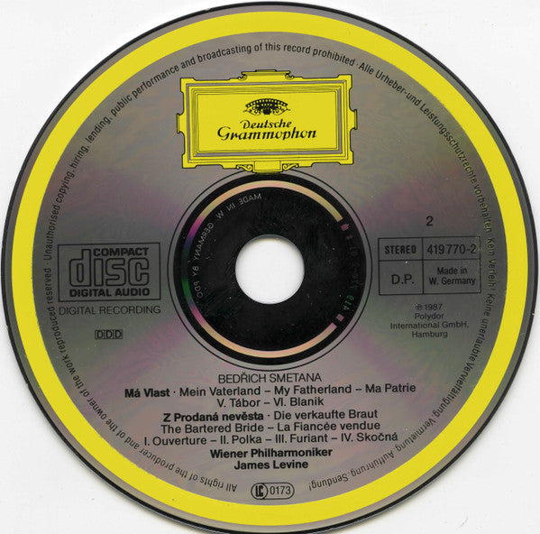 Bedřich Smetana - Wiener Philharmoniker, James Levine (2) : Má Vlast (2xCD, Album)