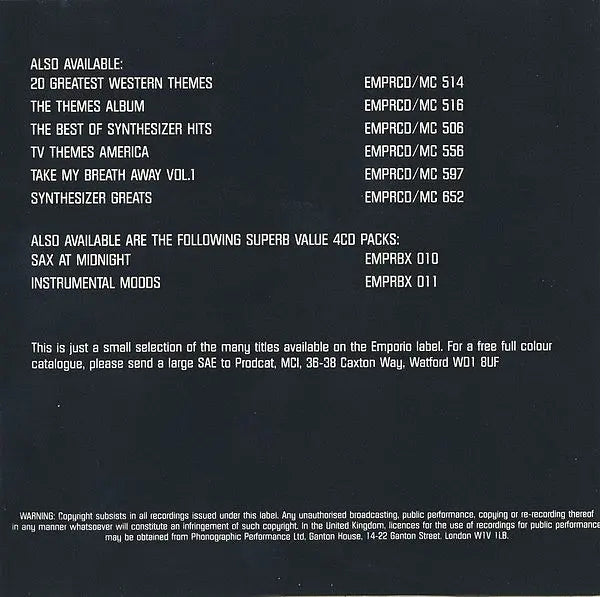 The Galaxy Sound Orchestra : Synthesizer Themes (CD, Album)