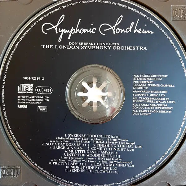 London Symphony Orchestra, Don Sebesky : Symphonic Sondheim (CD, Album)