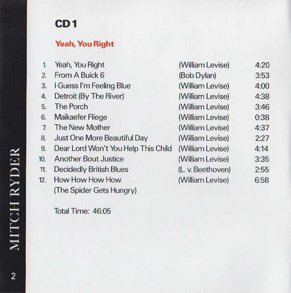 Mitch Ryder : Red Scar Eyes (2xCD, Comp)