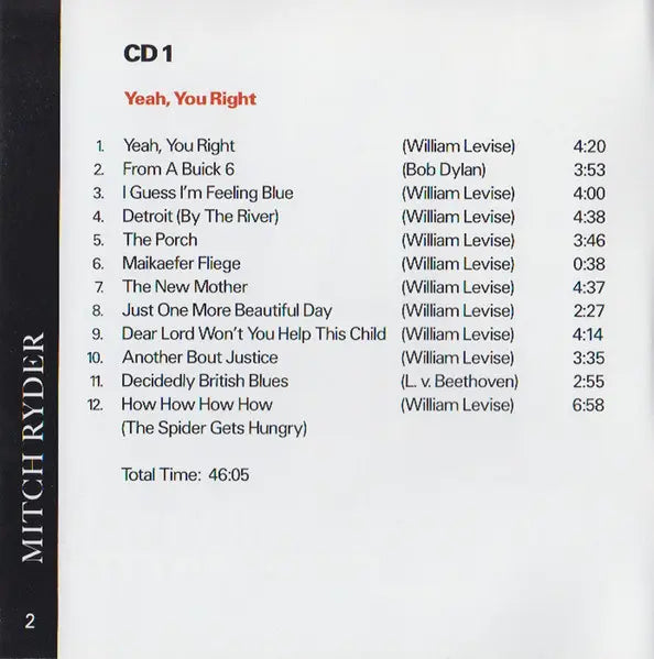 Mitch Ryder : Red Scar Eyes (2xCD, Comp)