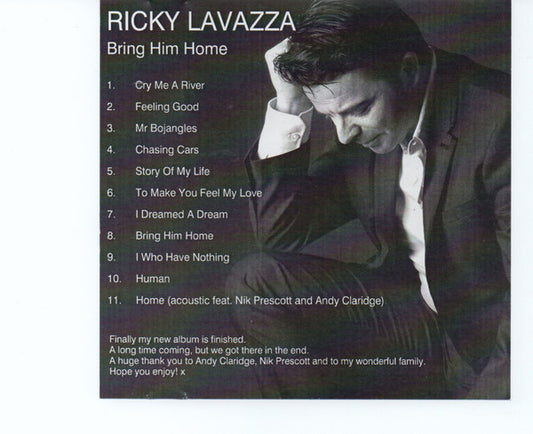 Ricky Lavazza : Bring Him Home (CD, Album)