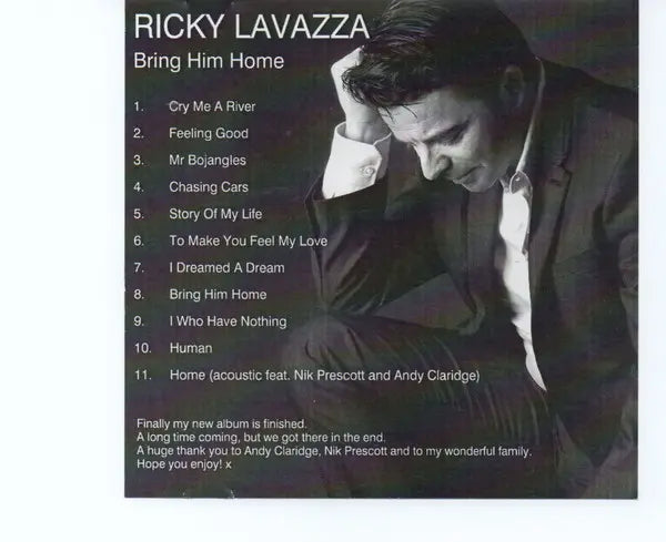 Ricky Lavazza : Bring Him Home (CD, Album)