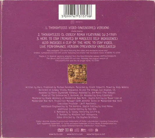 Korn : Thoughtless (DVD-V, Single)