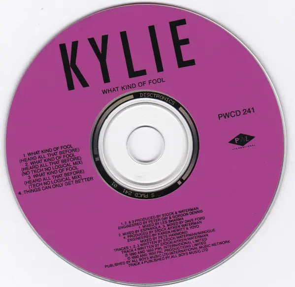 Kylie Minogue : What Kind Of Fool (CD, Single)