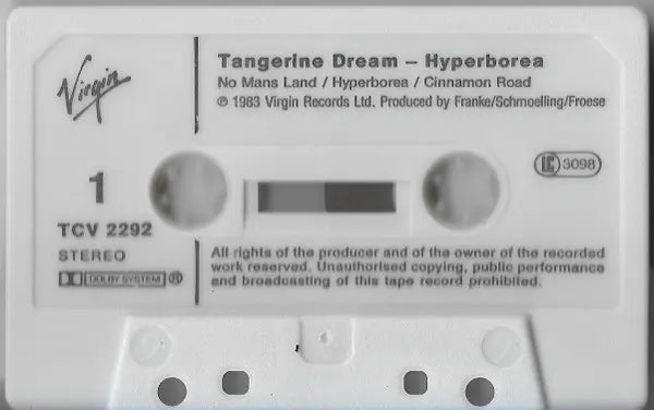 Tangerine Dream : Hyperborea (Cass, Album)