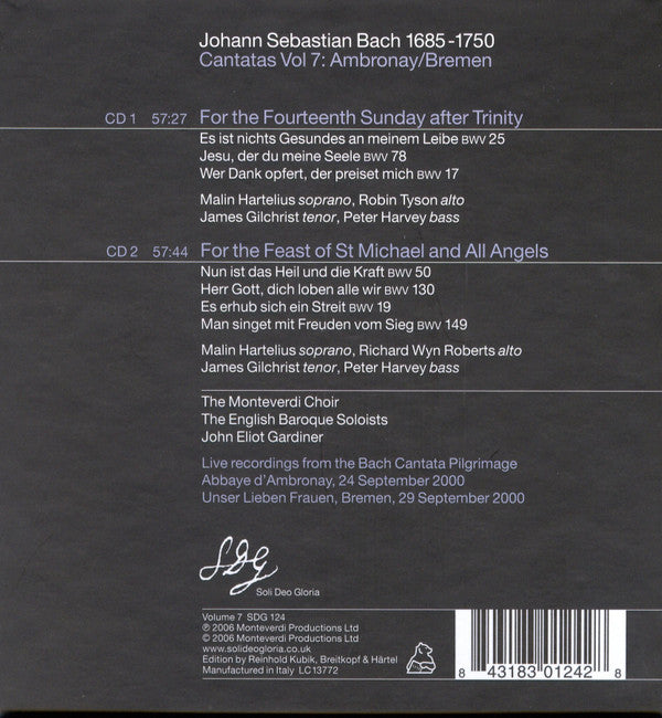 Johann Sebastian Bach / John Eliot Gardiner : Cantatas Vol. 07: Ambronay / Bremen (2xCD, Album)