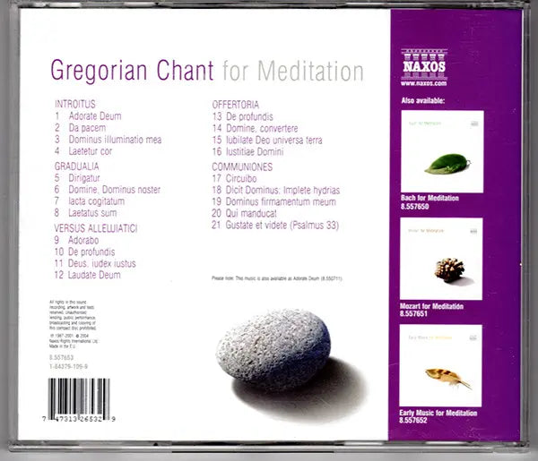 Unknown Artist : Gregorian Chant For Meditation (CD, Album)