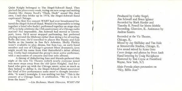 The Siegel-Schwall Band : The Reunion Concert (CD, Album)