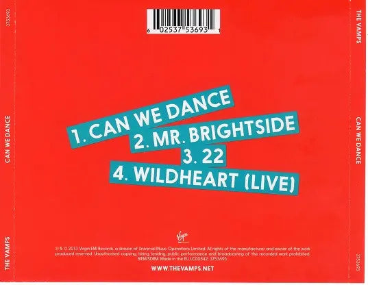 The Vamps (5) : Can We Dance (CD, Maxi)