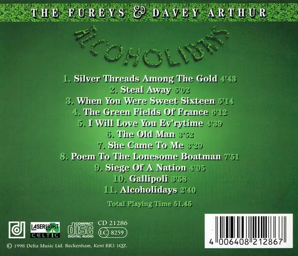 The Fureys & Davey Arthur : Alcoholidays (CD, Album)