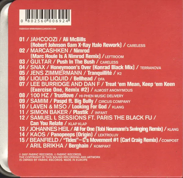 Ewan Pearson : Fabric 35 (CD, Mixed)