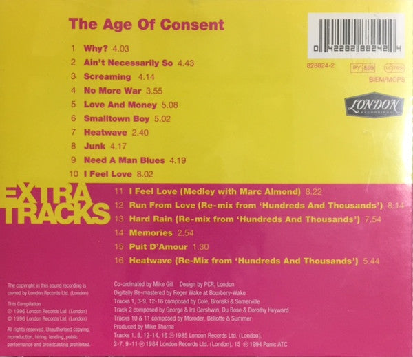 Bronski Beat : The Age Of Consent (CD, Album, RE, RM)