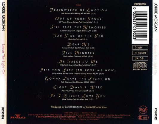 Lorrie Morgan : Leave The Light On (CD)
