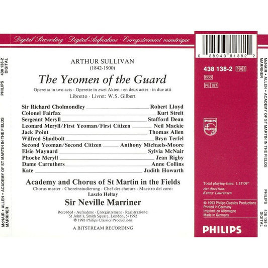 Gilbert & Sullivan - Sylvia McNair · Jean Rigby · Kurt Streit · Thomas Allen · The Academy Of St. Martin-in-the-Fields & Chorus Of St Martin In The Fields · Sir Neville Marriner : The Yeomen Of The Guard (2xCD, Album)