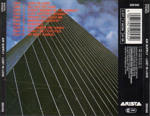 Air Supply : Lost In Love (CD, Album)
