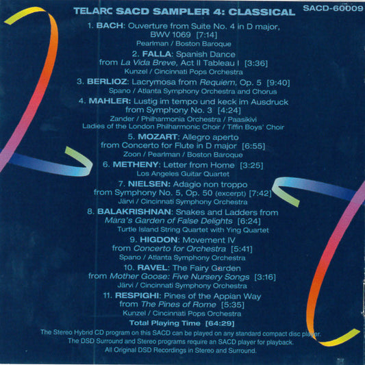Various : Sacd Sampler 4 - Telarc Classical (SACD, Hybrid, Multichannel, Comp, Smplr)