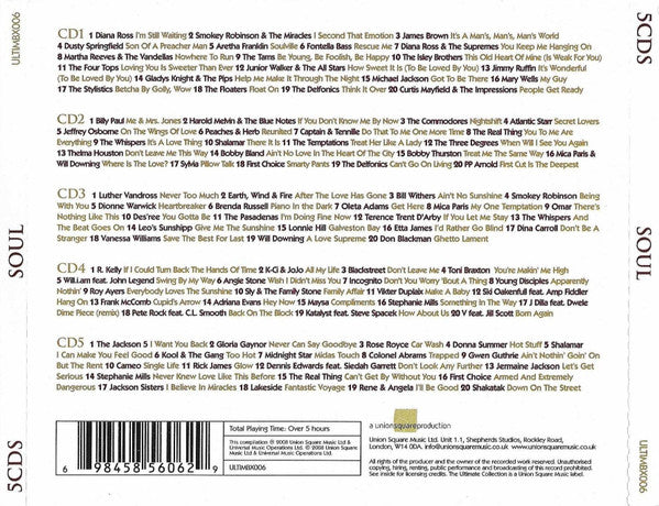 Various : The Ultimate Collection Soul 100 Hits (5xCD, Comp)
