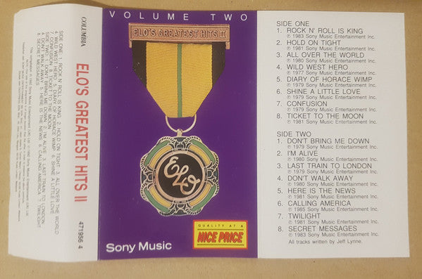 Electric Light Orchestra : ELO's Greatest Hits Vol. Two (Cass, Comp)