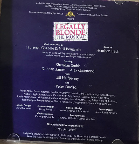 Laurence O'Keefe (2), Nell Benjamin : Legally Blonde The Musical (Original London Cast Recording) (CD, Album)