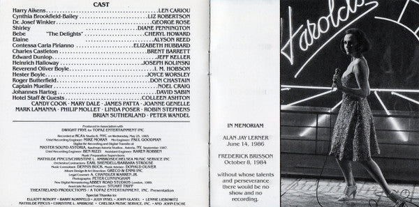 Alan Jay Lerner, Charles Strouse : Dance A Little Closer (Original Broadway Cast) (CD, Album, RE, RM)