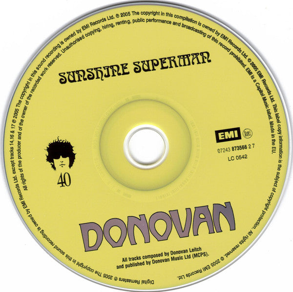 Donovan : Sunshine Superman (CD, Album, Mono, RE, RM)
