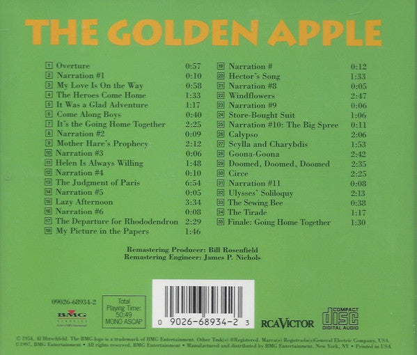 Various : The Golden Apple (Original Broadway Cast Recording) (CD, Album, RE)