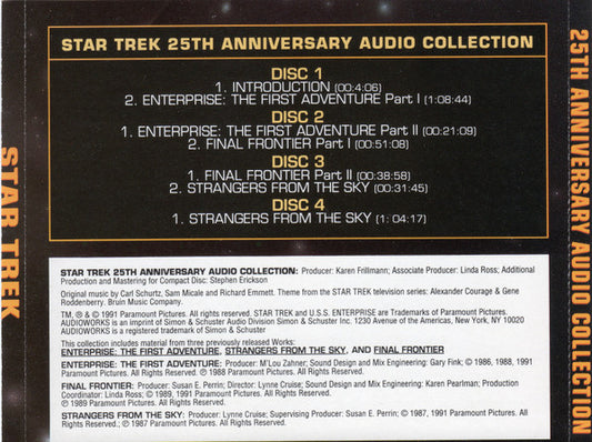 William Shatner, Leonard Nimoy, George Takei, James Doohan : Star Trek: 25th Anniversary Audio Collection (4xCD + Box)