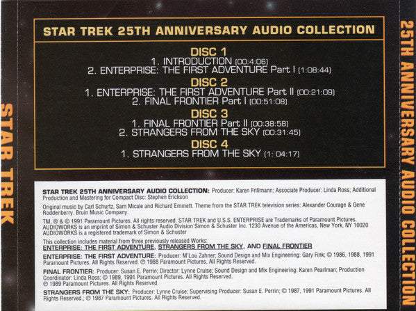 William Shatner, Leonard Nimoy, George Takei, James Doohan : Star Trek: 25th Anniversary Audio Collection (4xCD + Box)
