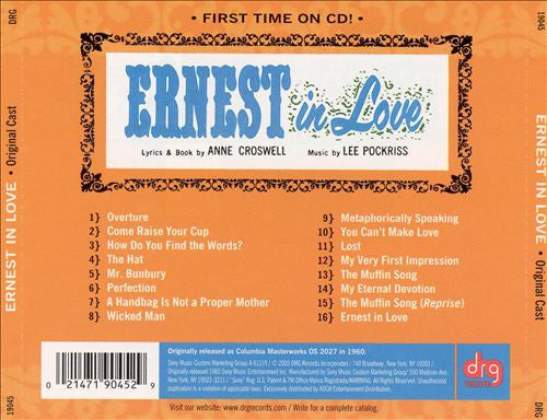 Lee Pockriss, Anne Croswell : Ernest In Love: A New Musical (Original Cast) (CD, Album, RE, RM)