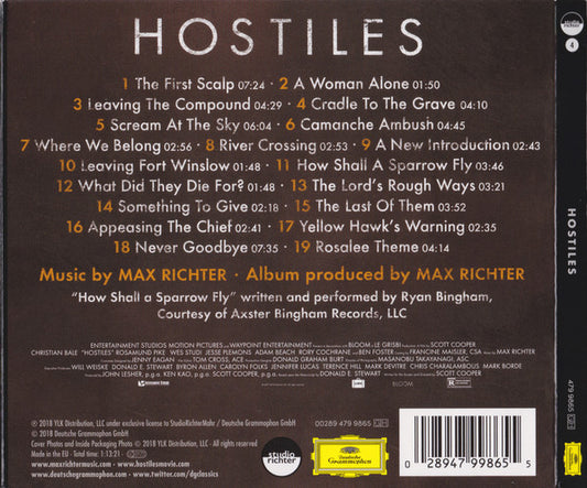 Max Richter : Hostiles (Original Motion Picture Soundtrack) (CD, Album)