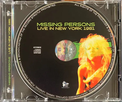 Missing Persons : Live In New York 1981 (CD, RM, Unofficial)