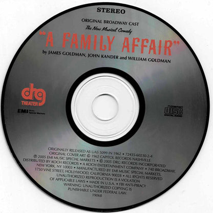 Shelley Berman, Eileen Heckart : A Family Affair (Original Cast Album) (CD, Album, RE, RM)