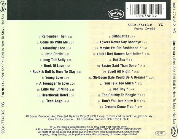 Sha Na Na : Fantastic Collection - Rock And Roll Is Here To Stay ● Hot Sox (CD, Comp)