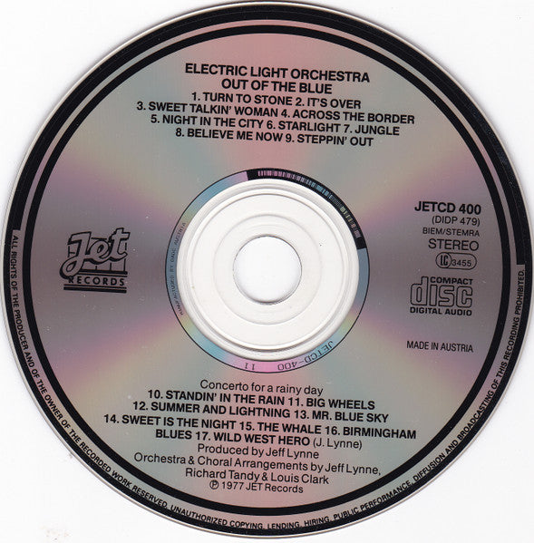 Electric Light Orchestra : Out Of The Blue (CD, Album, RE, RP)