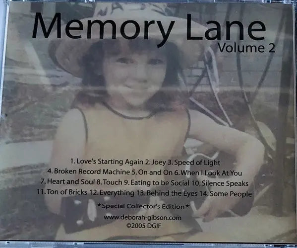 Debbie Gibson : Memory Lane Volume 2 (CDr, Comp, Ltd, S/Edition)