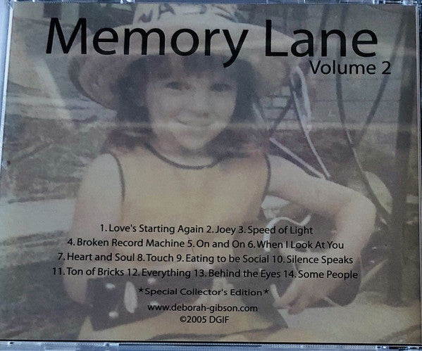 Debbie Gibson : Memory Lane Volume 2 (CDr, Comp, Ltd, S/Edition)