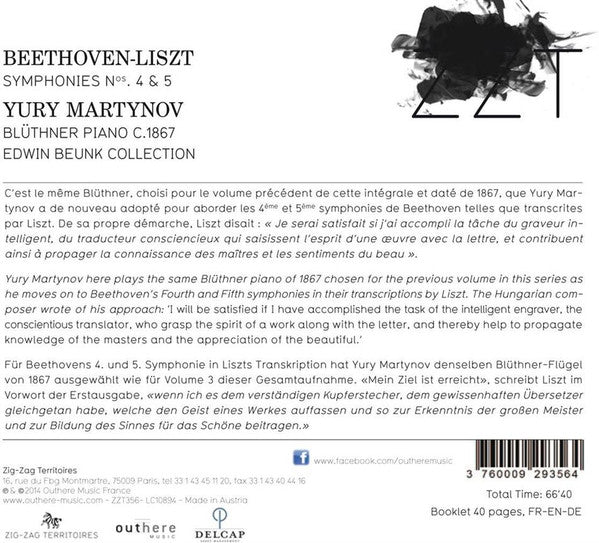 Yury Martynov, Ludwig van Beethoven, Franz Liszt : Symphonies Nos. 4 & 5 (CD, Album)